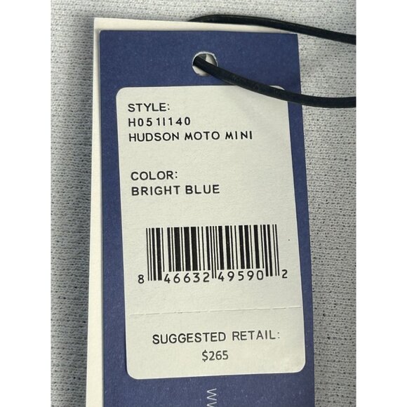 Rebecca Minkoff Hudson Moto Crossbody Bag in Bright Blue - New - Picture 3 of 6